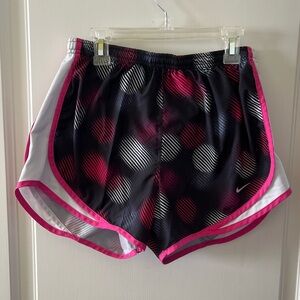 Nike Women's Black and Pink Running Shorts Size S